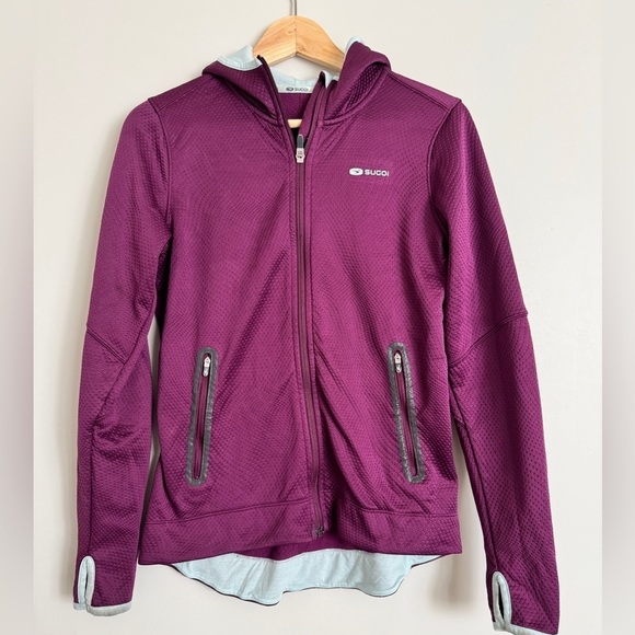 Purple Sugoi Zip Up Cycling Jacket size S - Picture 1 of 5
